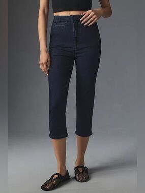Anthropologie Maeve Rodeo Drive High-Rise Crop Slim Fit Jeans